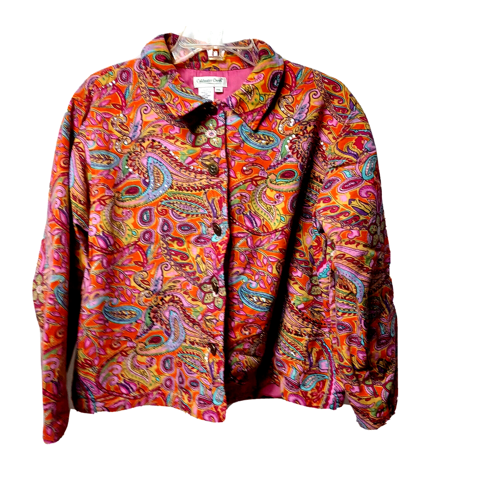 Coldwater Creek Women's Jacket Size PXL Lightweight Bright Colors
