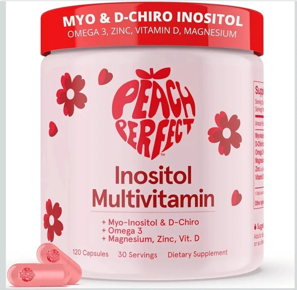 Peach Perfect Inositol Multivitamin, 120 Capsules Multivitamin Happy For Women*