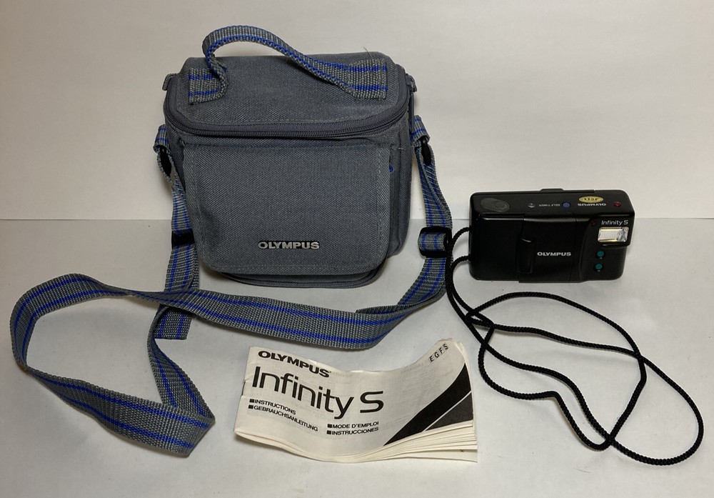 OLYMPUS Infinity S 35mm Film Camera with Carry Case & Instructions Fully Functional