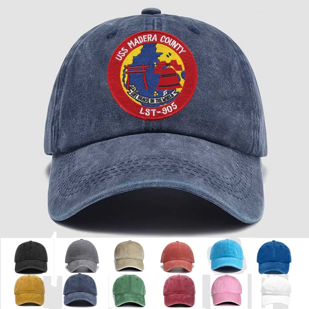 Custom Embroidered Hat LST-905 USS Madera County, Veteran Cap, Trucker Hat, Gift