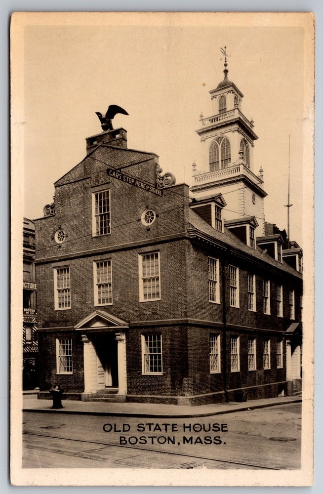 RPPC Old State House Boston MA C1930s Postcard Z4
