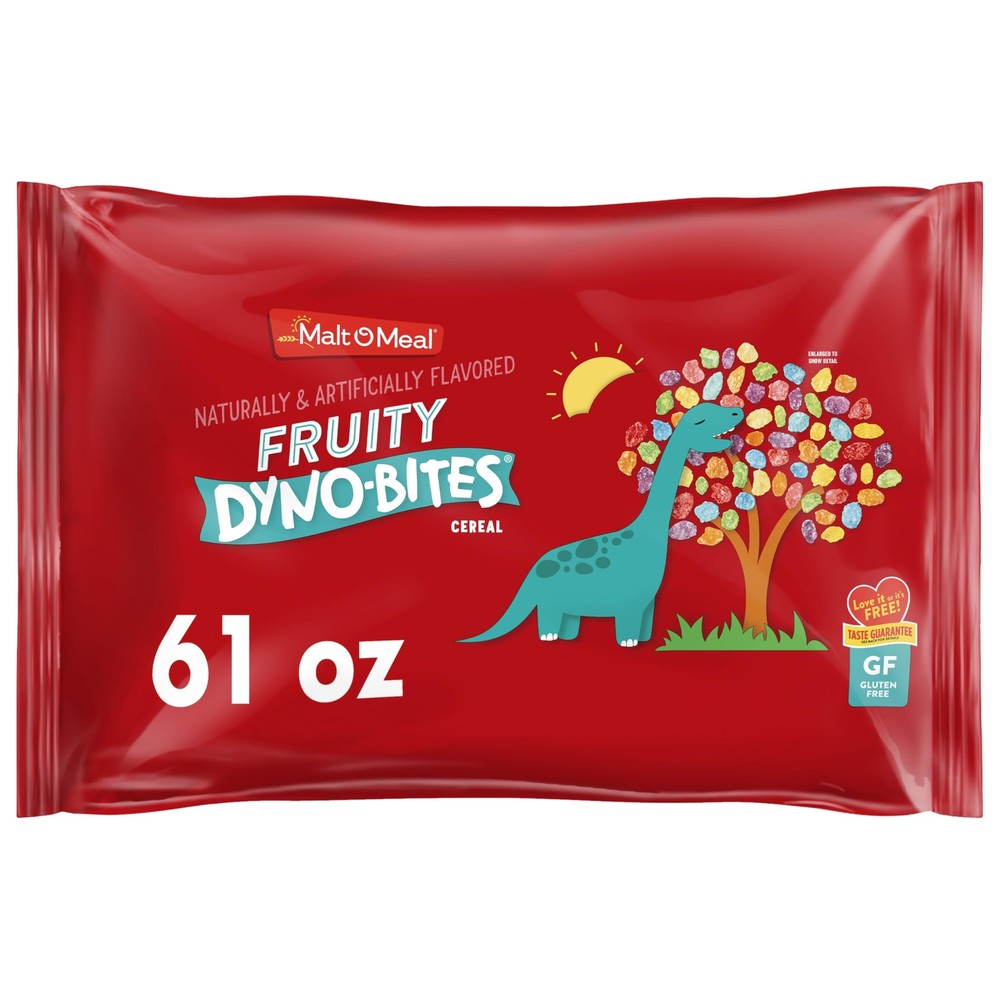Malt-O-Meal Fruity Dyno Bites Cereal Gluten Free Breakfast Cereal with Fruity...