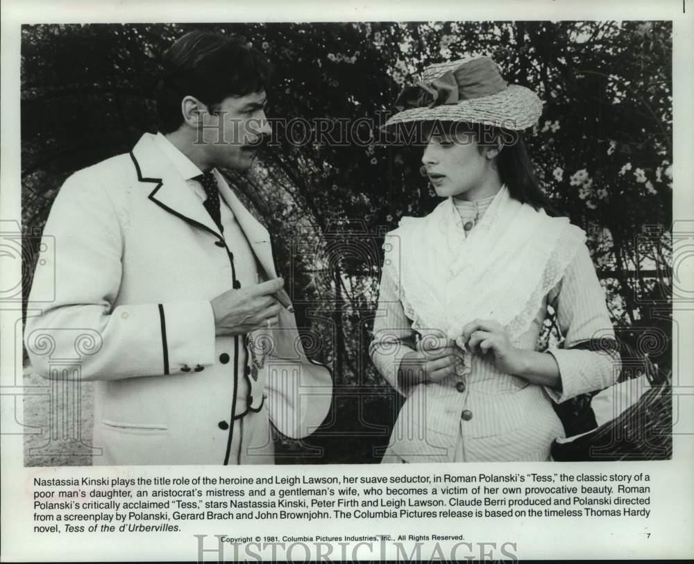 1981 Press Photo of Nastassja Kinski and Leigh Lawson in Tess Film