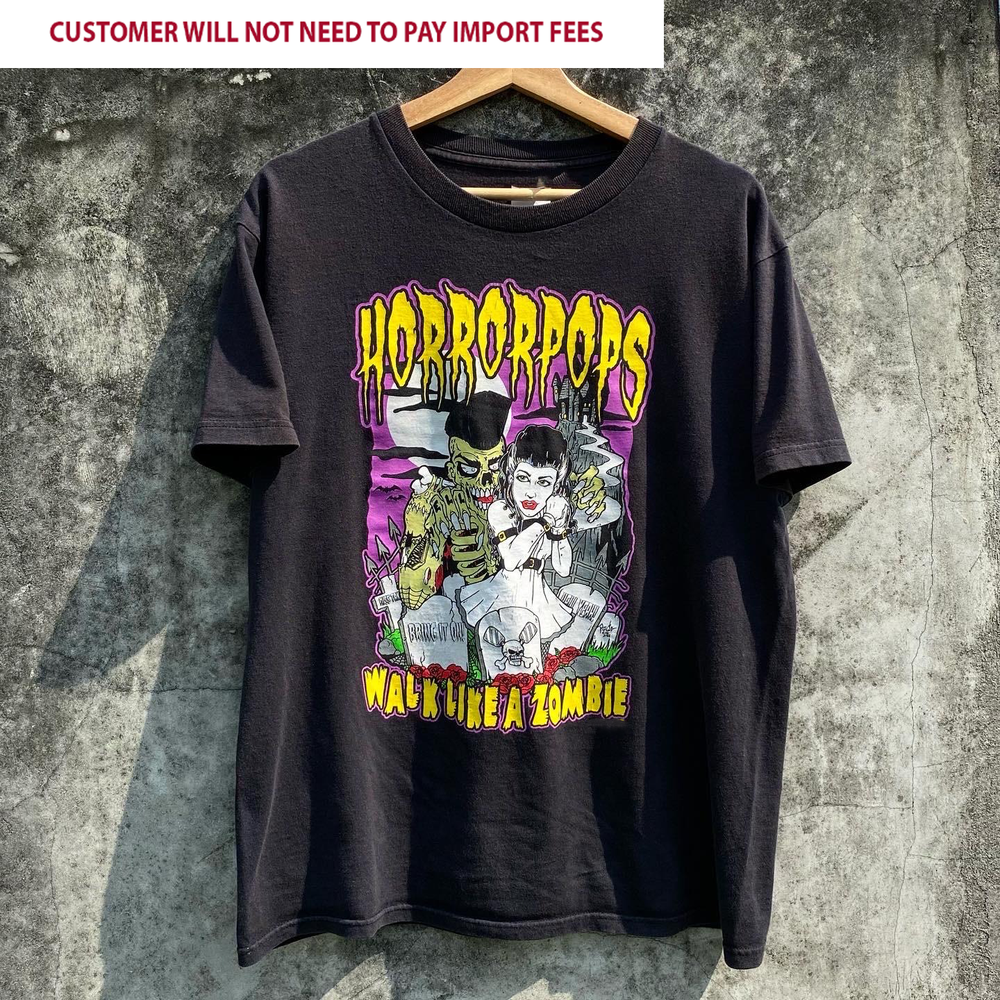 Rare 2008 HorrorPops Rock Music Gift Funny Black S-5XL Shirt VK053