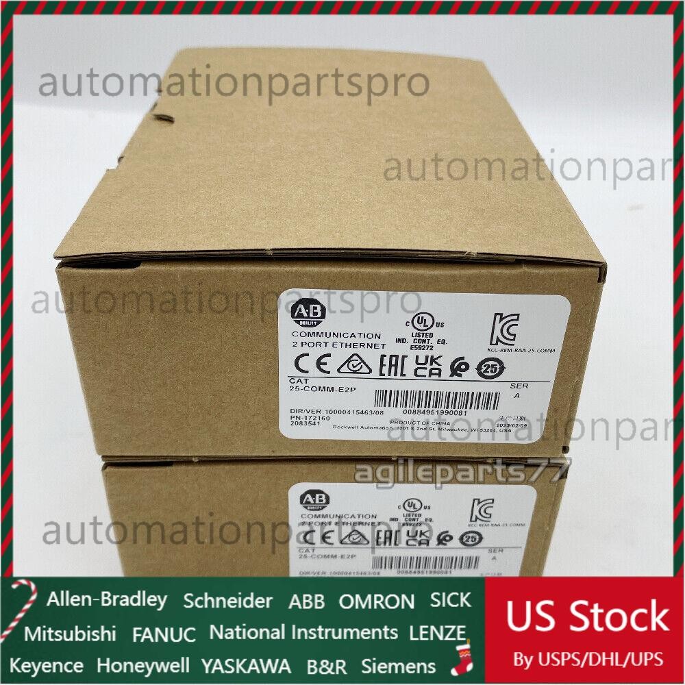 AB 25-COMM-E2P PowerFlex 520 Dual Port Ethernet Adapter New Factory Sealed TX