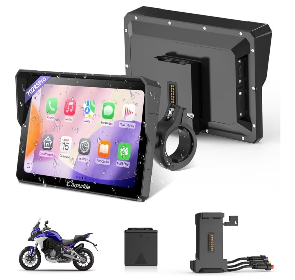 W702RS PRO Motorcycle GPS Wireless Carplay/Android Auto/Radar BSD, 7