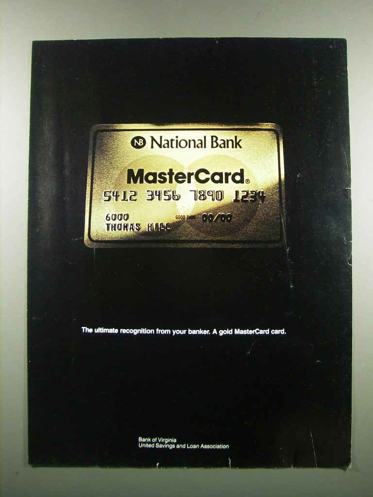1983 National Bank MasterCard Ad - Ultimate Recognition