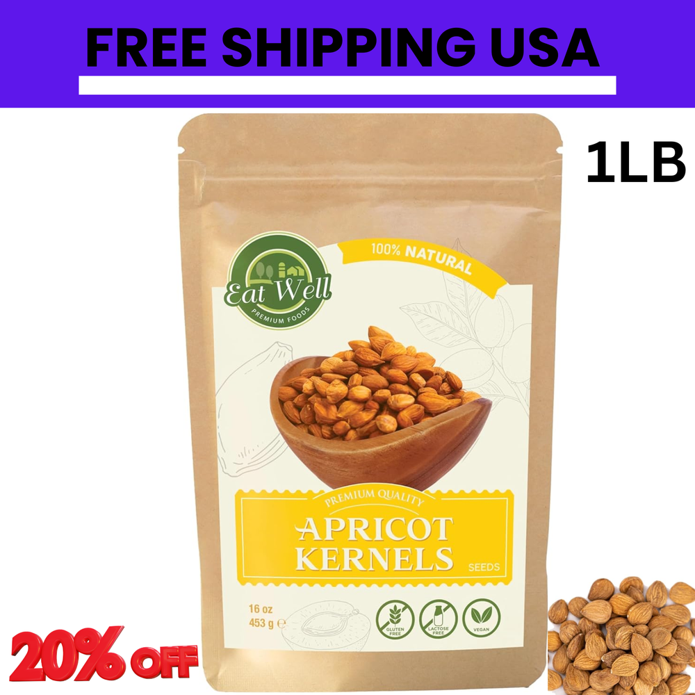 Natural Raw Bitter Apricot Kernels -Bitter Apricot Seeds -B17 16OZ FREE SHIPPING