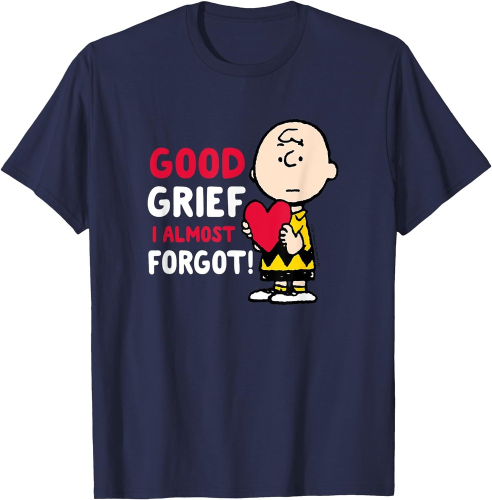 Peanuts   Valentines   Charlie Brown Good Grief T Shirt Men