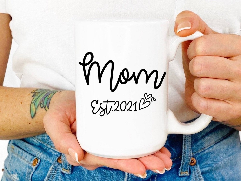Mom Est 2021 Mug New Mom Mug New Mom Gifts Mom To Be Gift Personalized Mom Mug