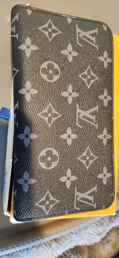 Louis Vuitton Monogram Zippy Zip Wallet Black Long Wallet