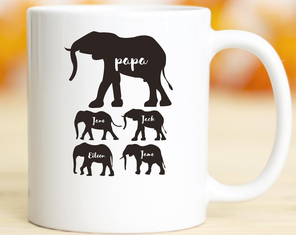 Papa Elephant Birthday Gift Papa Elephant Christmas Gift Father's Day Gift Dad A