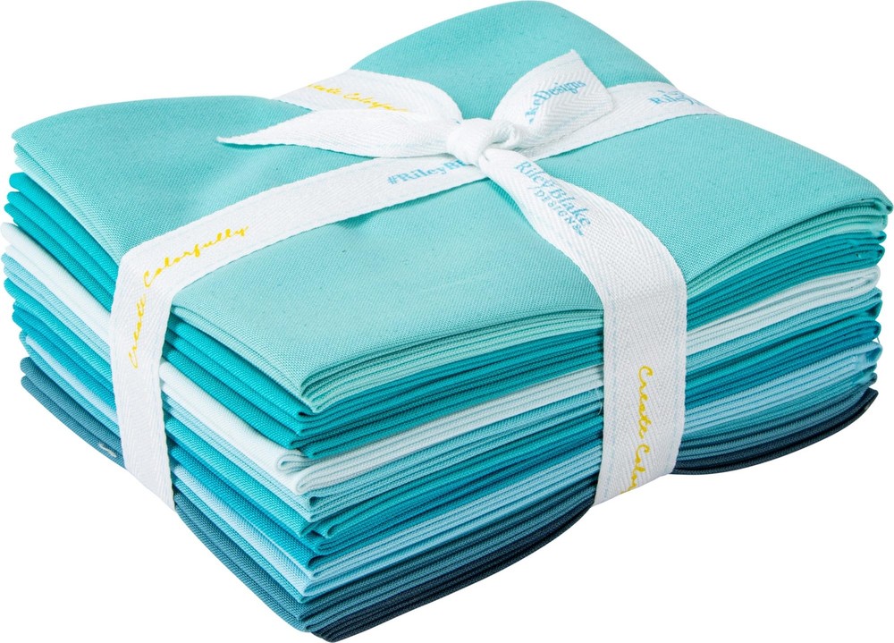Confetti Cottons Aqua 12 Fat Quarters FQ-AQU120-12