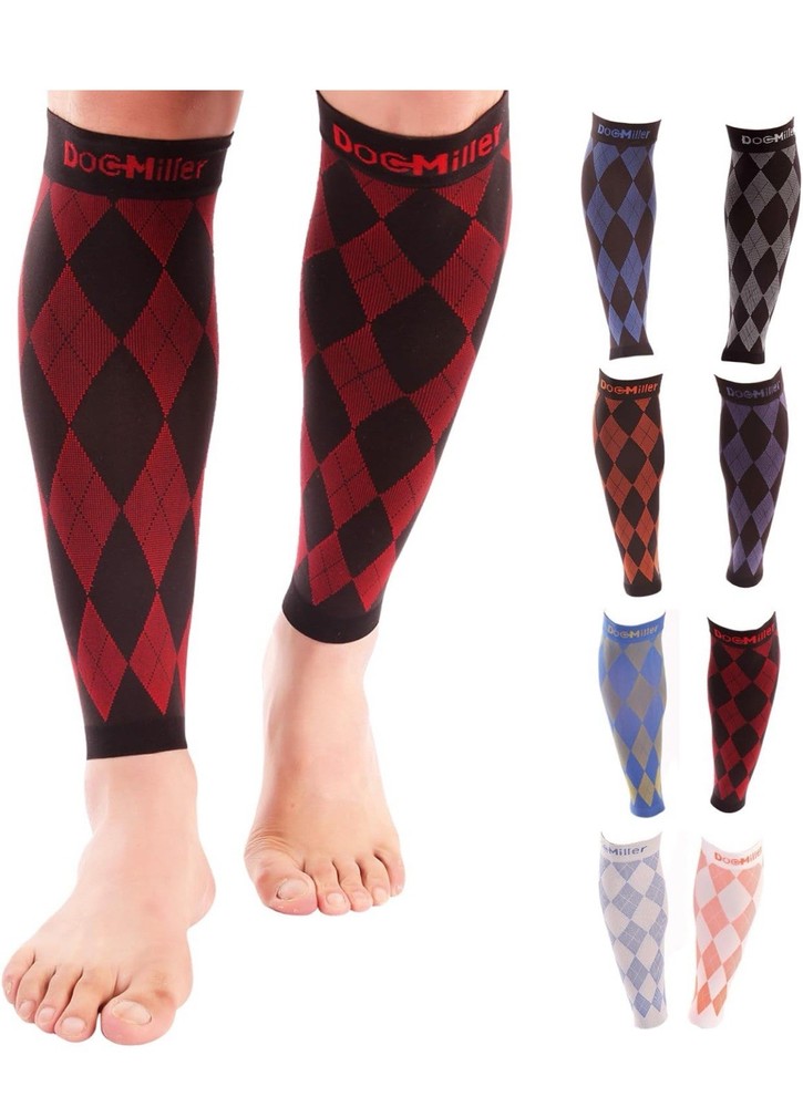 Calf Compression Sleeve 20-30mmHg Footless Socks for Women & Men Medium Support