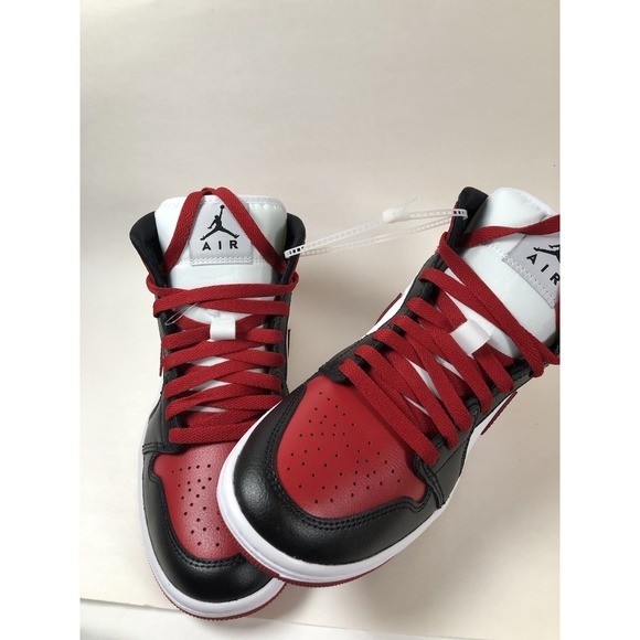 Nike Women's Air Jordan 1 Mid Alternate Bred Toe Size 7