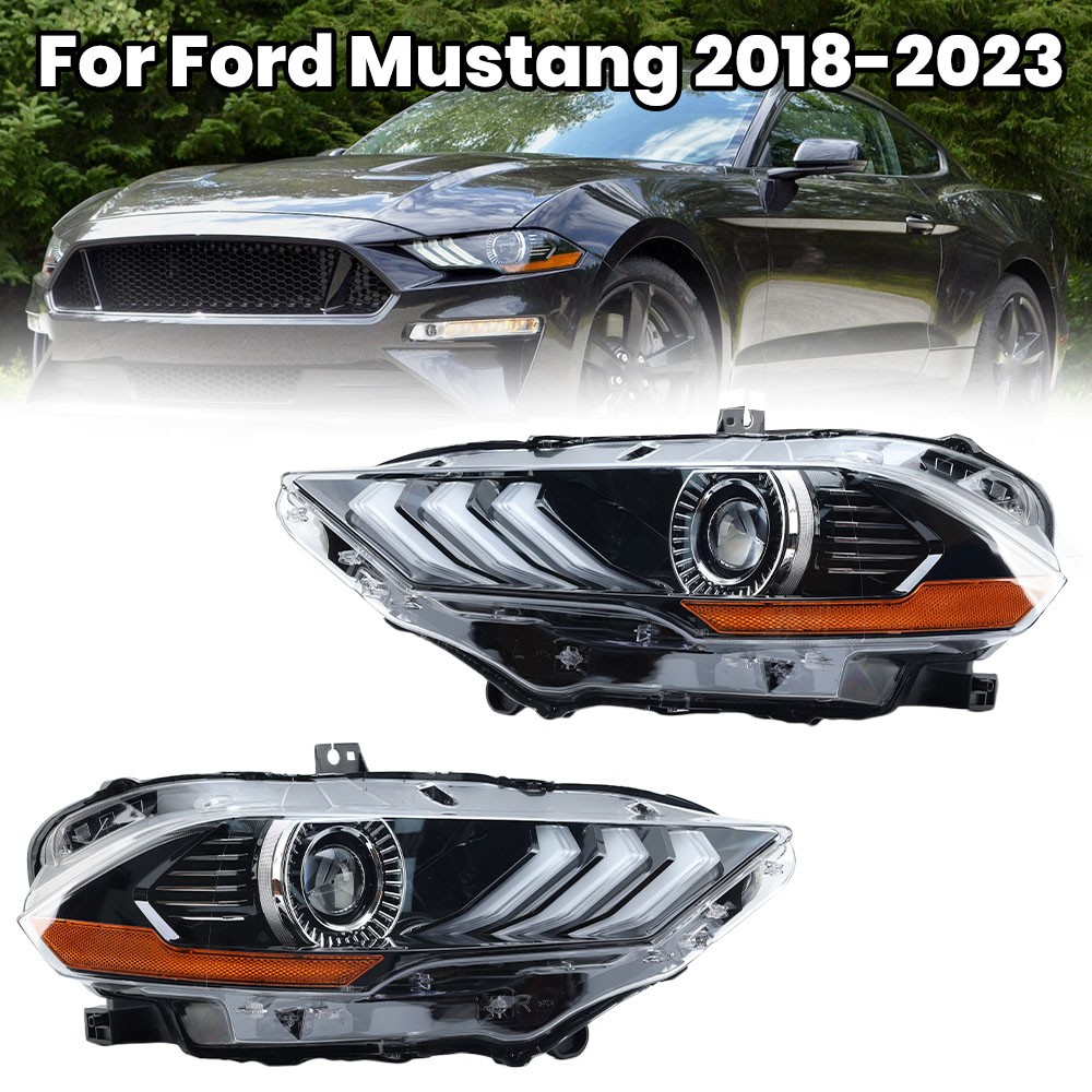 2018-2023 Ford Mustang Full LED Projector Headlights with DRL