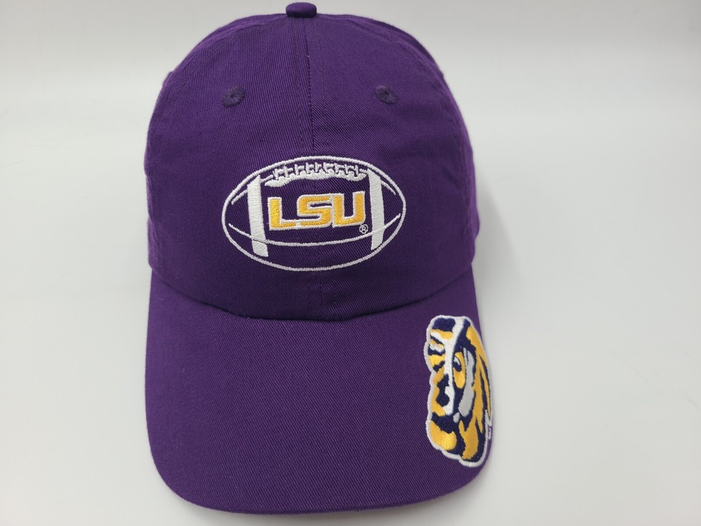 LSU Tigers Adjustable NCAA Hat Bayou Football Cap for Men Women in Purple