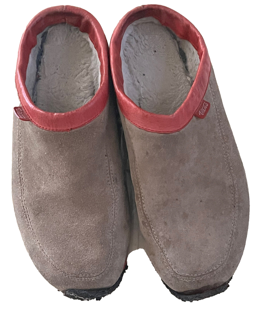 Vans Vintage Women’s Size 8 Slip-On Suede Leather Crepe Sole Mule Street Clog Sneakers Style 2