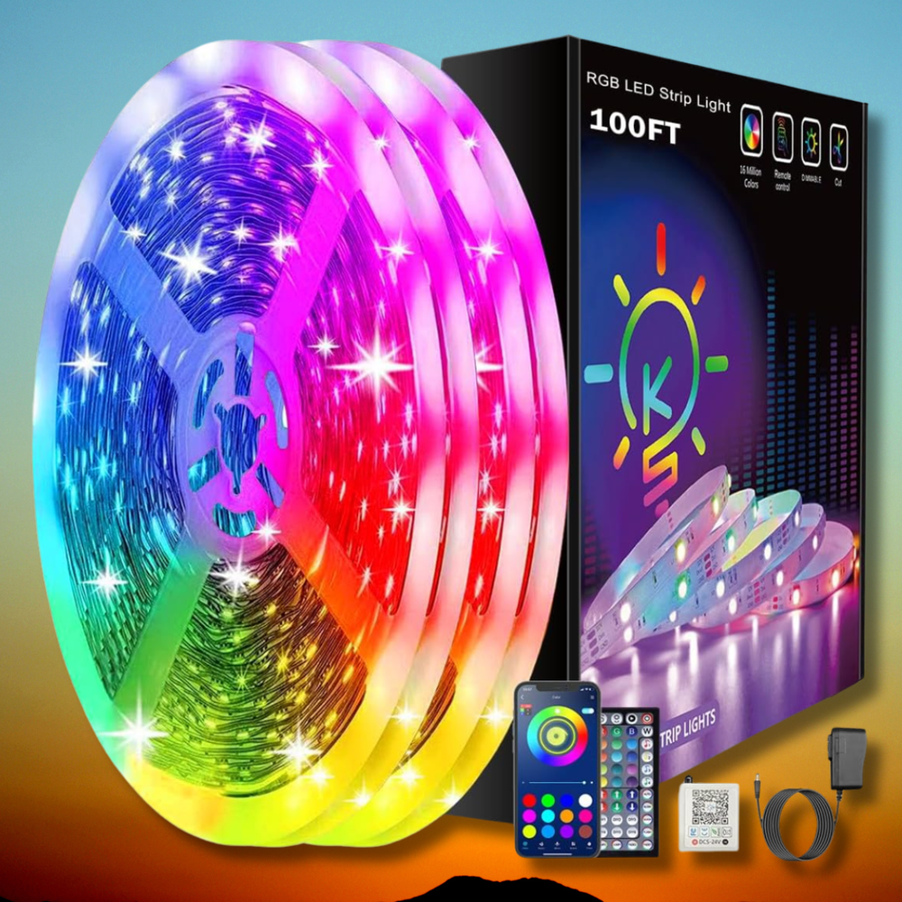 100Ft LED Strip Lights, Smart Light with App Remote Control, RGB LED Lights