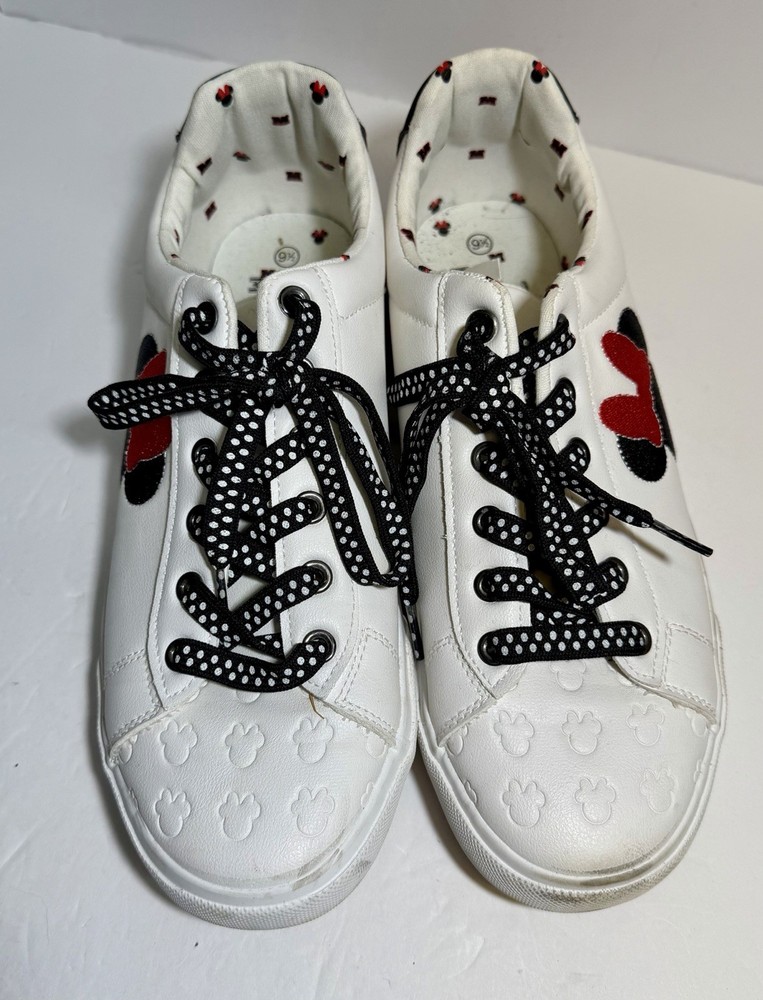 White Disney Minnie Mouse Tennis Shoes Sneakers Adult New with Tags Size 9.5