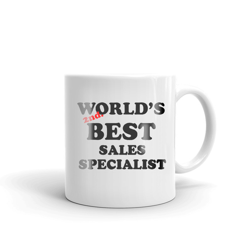 World's 2nd Best Sales Specialist Coffee Tea Ceramic Mug Office Work Cup Gift