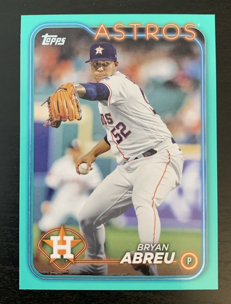 2024 Topps Series 2 Baseball Bryan Abreu #438 Aqua Fanatics Houston Astros