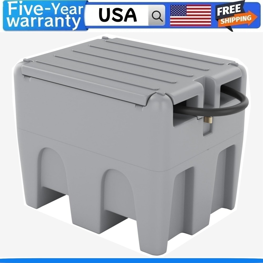 Portable Fuel Tank 58 Gallon Diesel & Gasoline Transfer Tank with 12V Pump 13FT