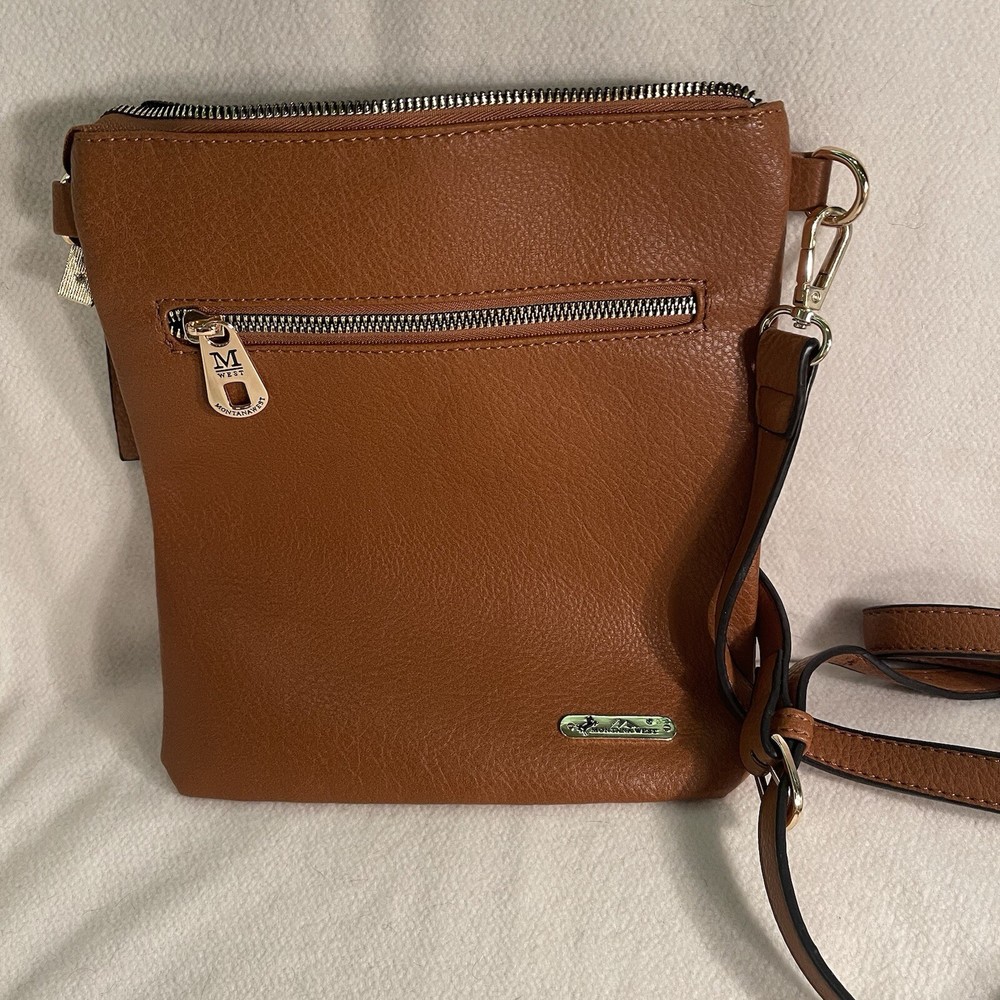 Montana West Brown Leather Crossbody Bag for Safe Travel