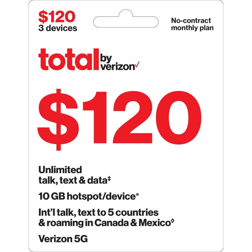 My Total By Verizon $120 E-Gift Card