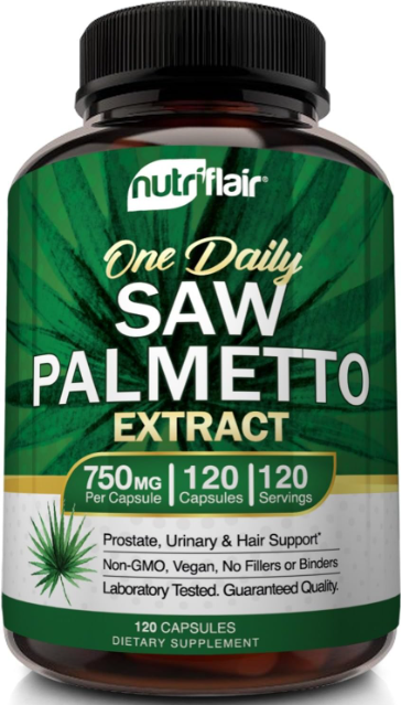 Nutriflair 750mg Saw Palmetto Extract for Prostate Health – 120 Caps