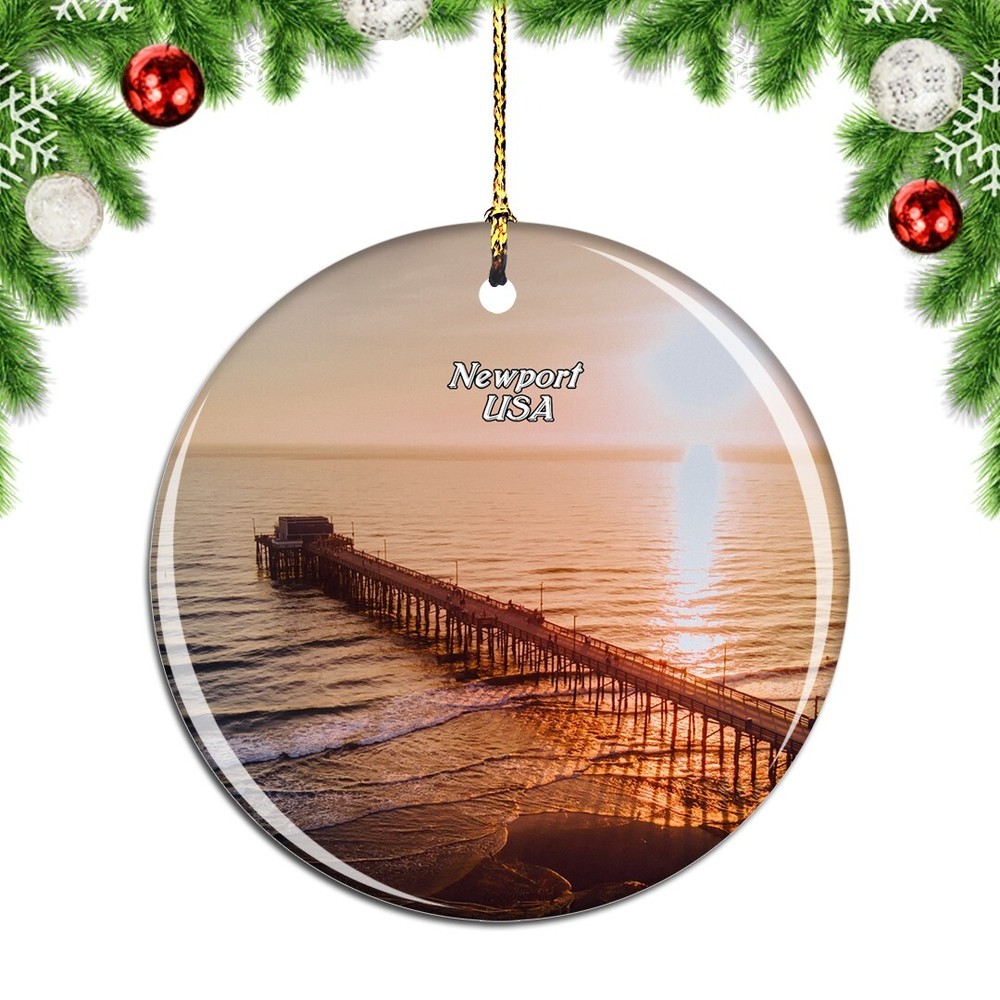 USA America Newport Beach Christmas ornament city travel souvenir