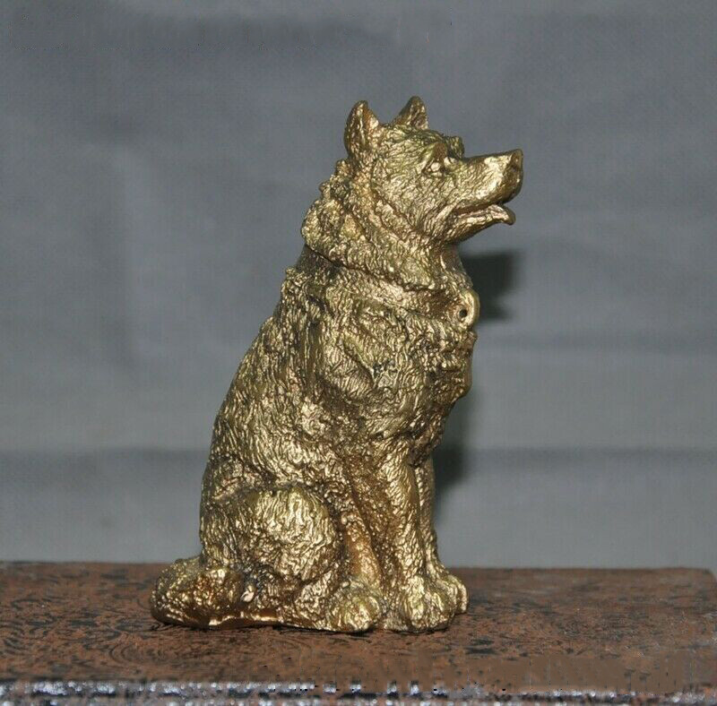 Chinese Feng Shui Statue Brass Auspicious Lucky Wealth Zodiac Year Animal Dog