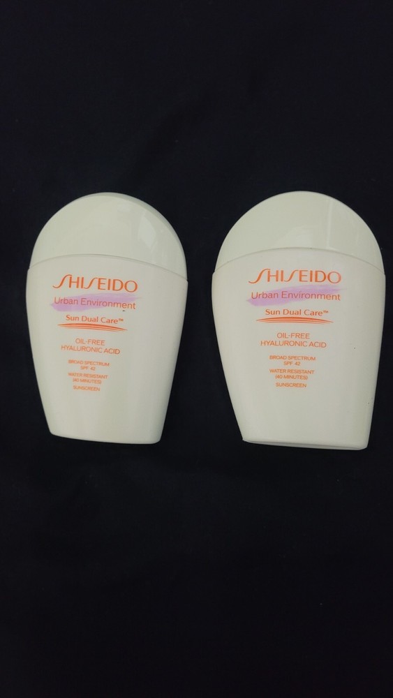 2 Bottles Shiseido Urban Environment Oil Free Sunscreen SPF 42 ,1.6OZ/50ML NEW