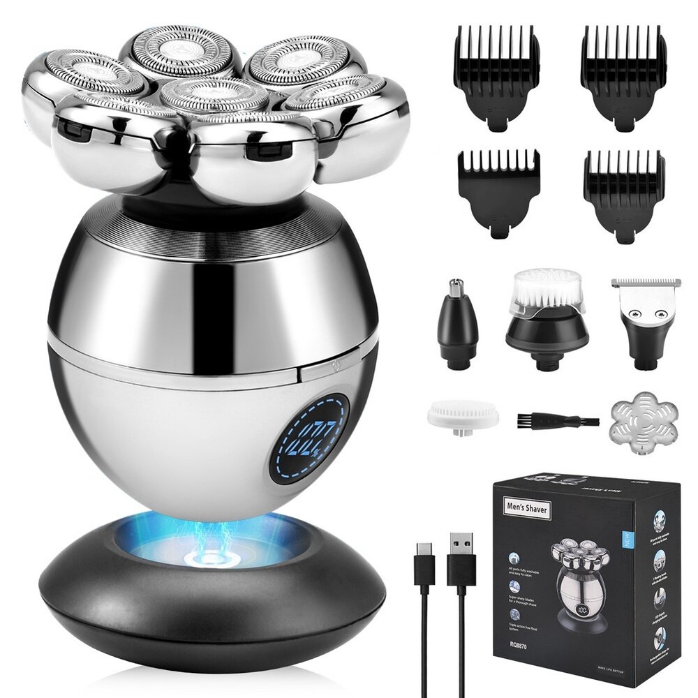 1 Set 7D Hair Clipper for Men with LED Display and Portable Wet and Dry T4T3