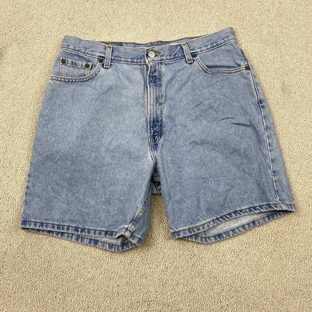 Vintage Levi's 550 Relaxed Fit Denim Shorts Women's 16 Light Blue Casual Classic