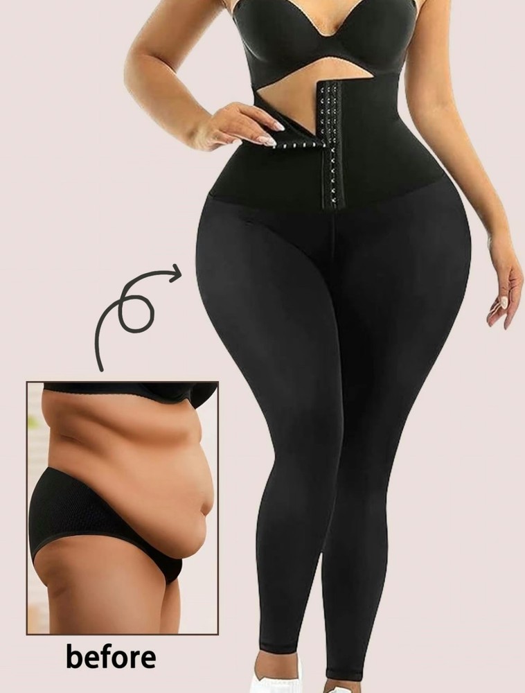 Women's High Waist Yoga Pants Tummy Control Waist Trainer Leggings Corset Shaper