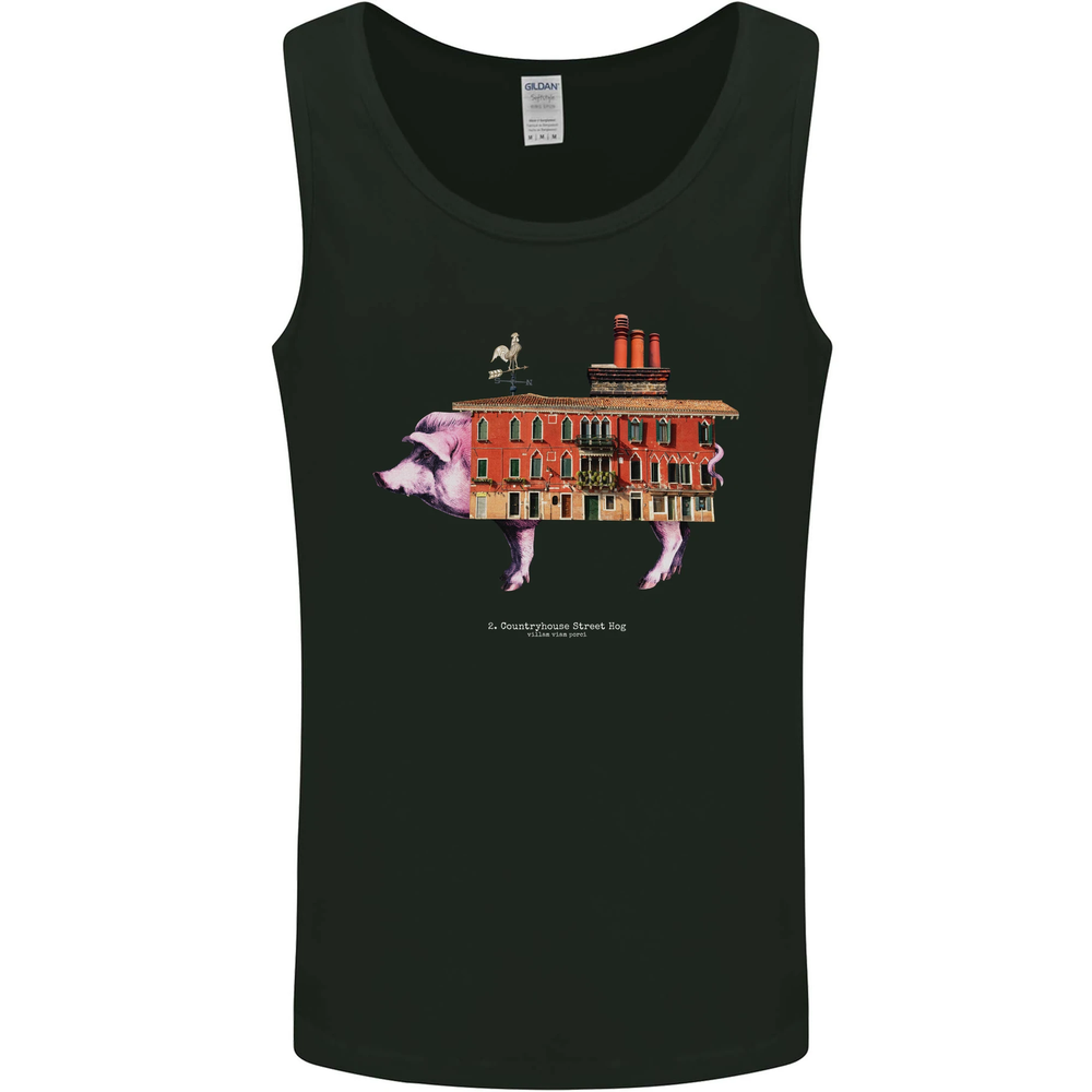 Country House Street Pig Mens Vest Tank Top