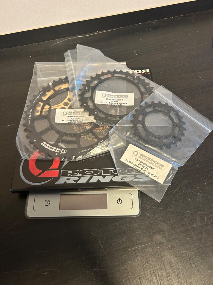 NEW Rotor Q Rings MTB Chainrings XTR M-970 44-33-23T 4 bolts 104/64BCD NEW