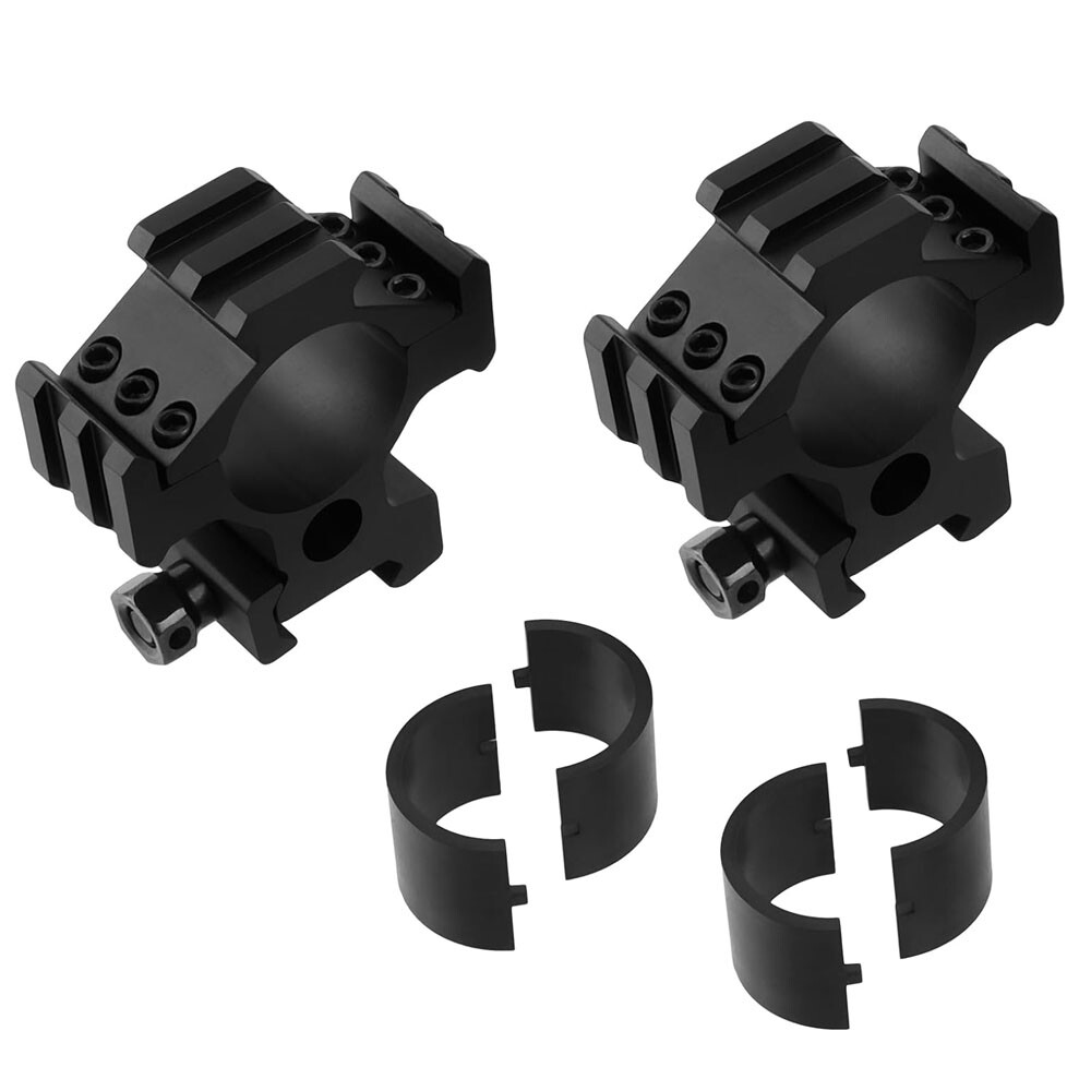 Heavy Duty 25.4/30mm Picatinny Weaver Rail Scope Ring with Laser Torch Mount