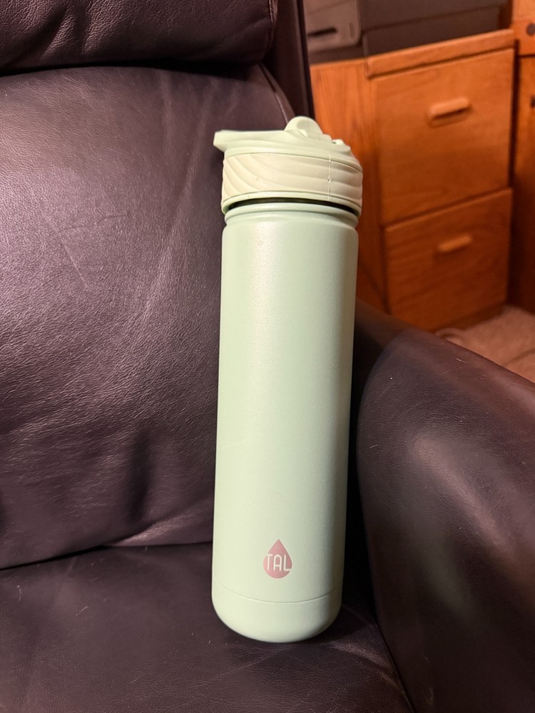 TAL Stainless Steel Ranger Water Bottle with Easy Sorber Straw 26 oz Green