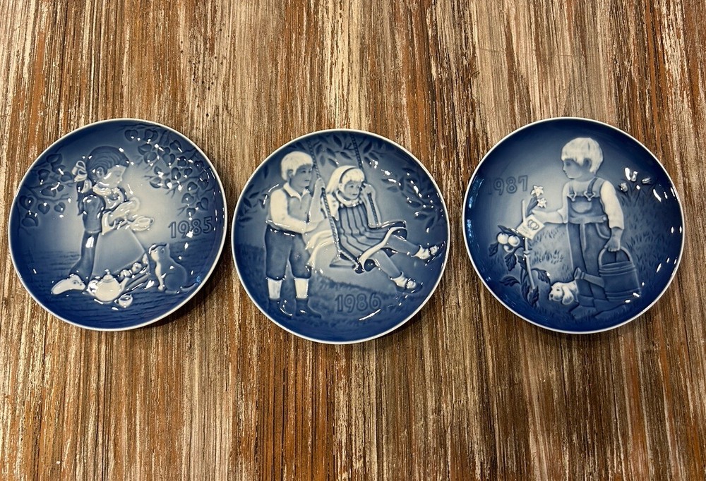 Set Of 3, Bing & Grondahl Children’s Day Collector Plates 1985, 1986, 1987