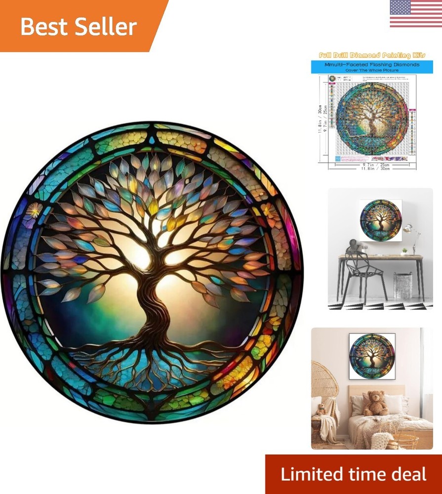 Stress-Relieving Tree of Life Diamond Art Kit for Adults Beginners - DIY Decor
