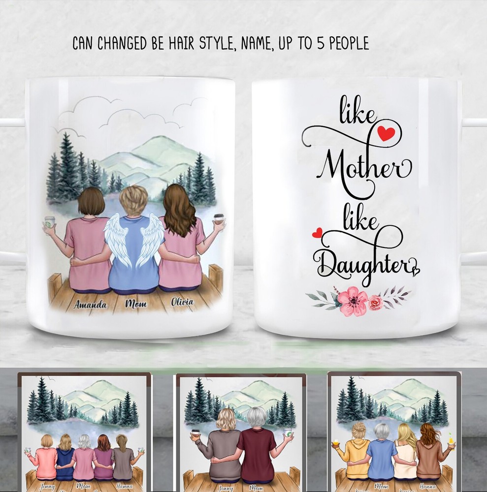 Customize Like Mother Like Daughters Mug Personalized Mother's Day Gift Mug