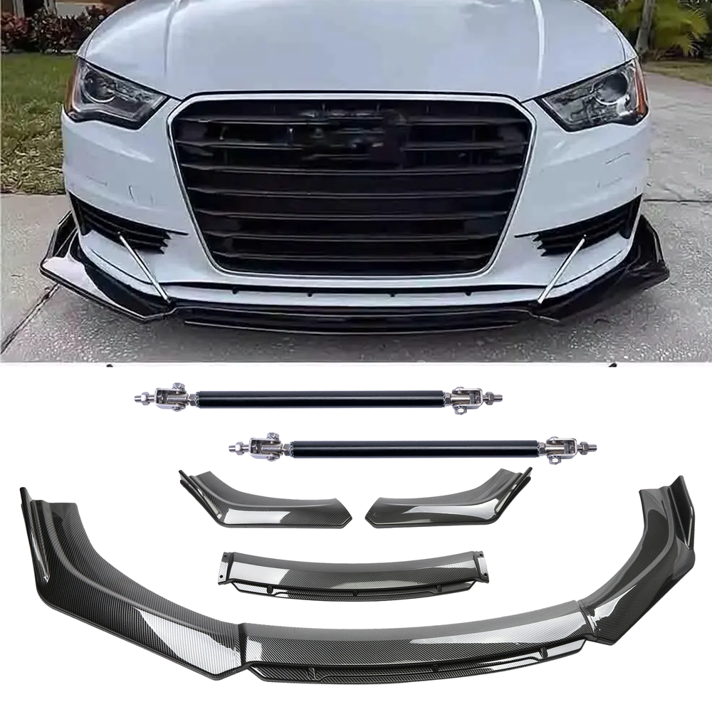 Carbon Fiber Black Front Bumper Lip Chin Body Kit For Mercedes-Benz CLS CLA
