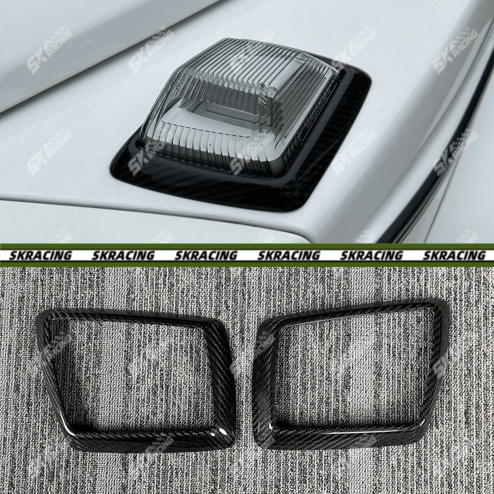 Fits Benz W464 G550 19-24 Dry Carbon Fiber Front Engine Turn Signal Light Cover