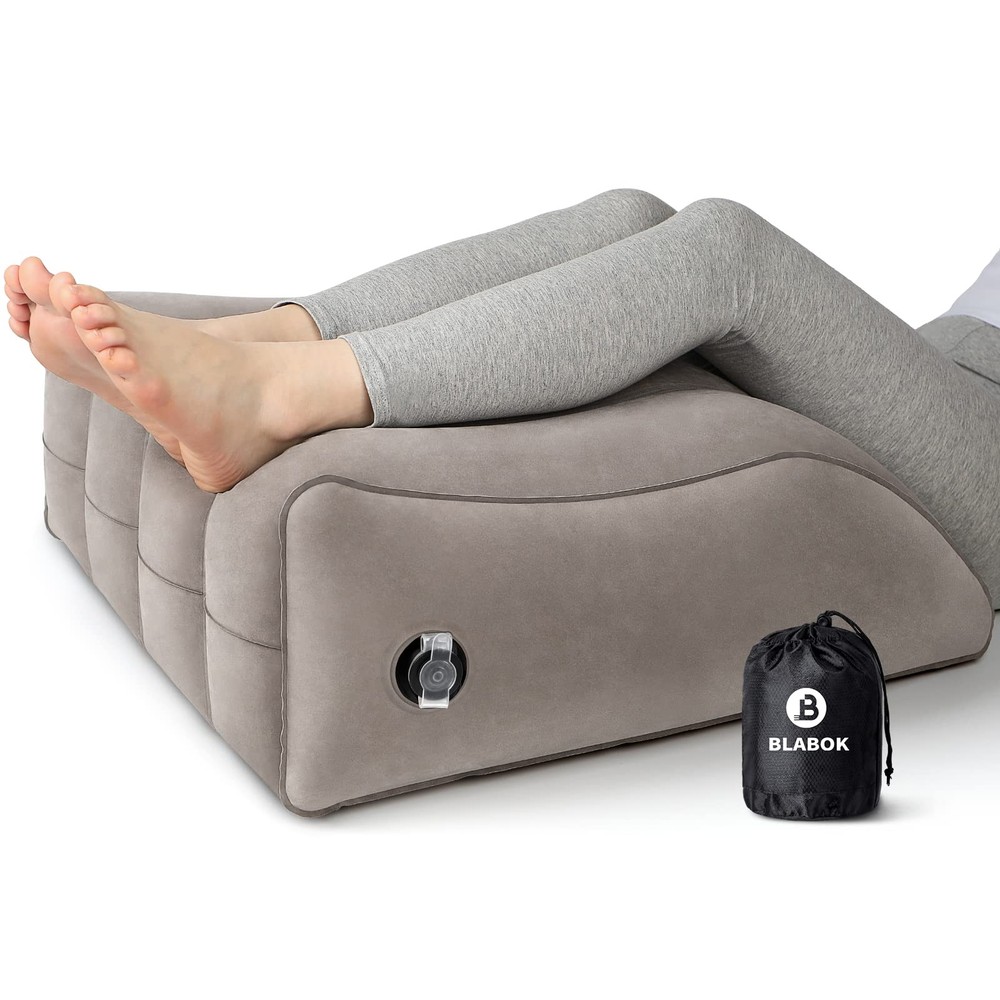 Inflatable Wedge Pillow for Leg Elevation to Reduce Swelling and Improve Circulation