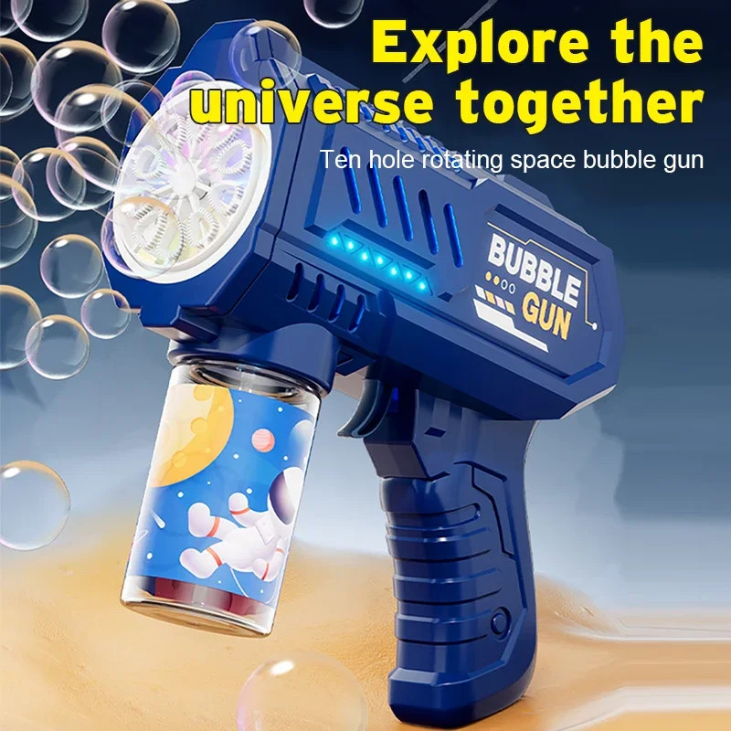 Fully Automatic Bubble Gun Rocket Bubbles Machine Multicolor