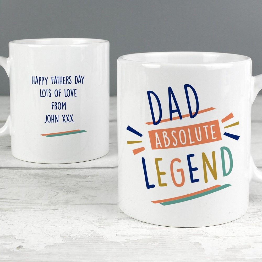 Taza Personalizada Absolute Legend Taza Abuelo Feliz Día del Padre Primer Padre
