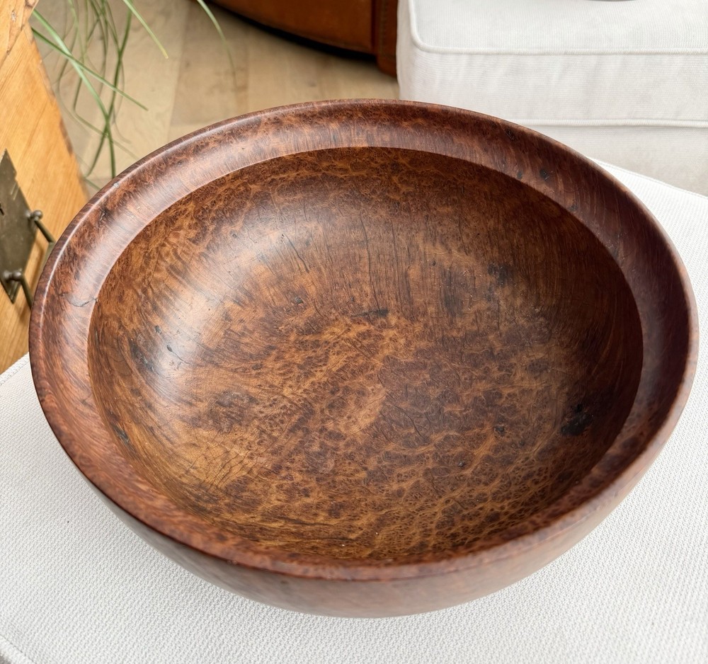 Vintage Bird's Eye REDWOOD BURL BOWL