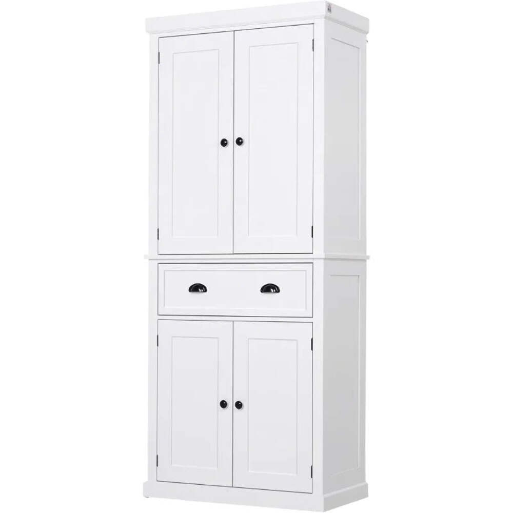 Ljustra 72.5 Inch Kitchen Pantry Cabinet with Adjustable Shelves and Drawers